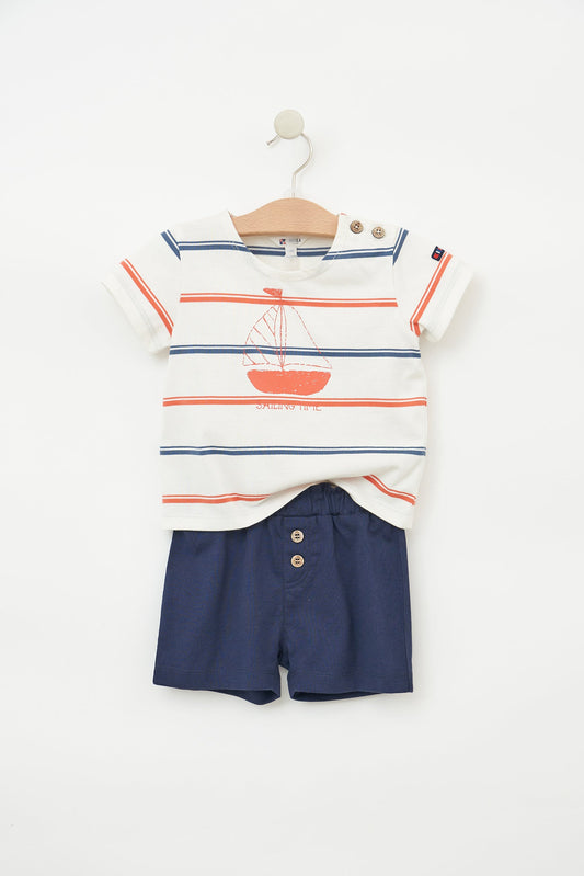2-piece striped cotton baby set (OUTLET) SS25