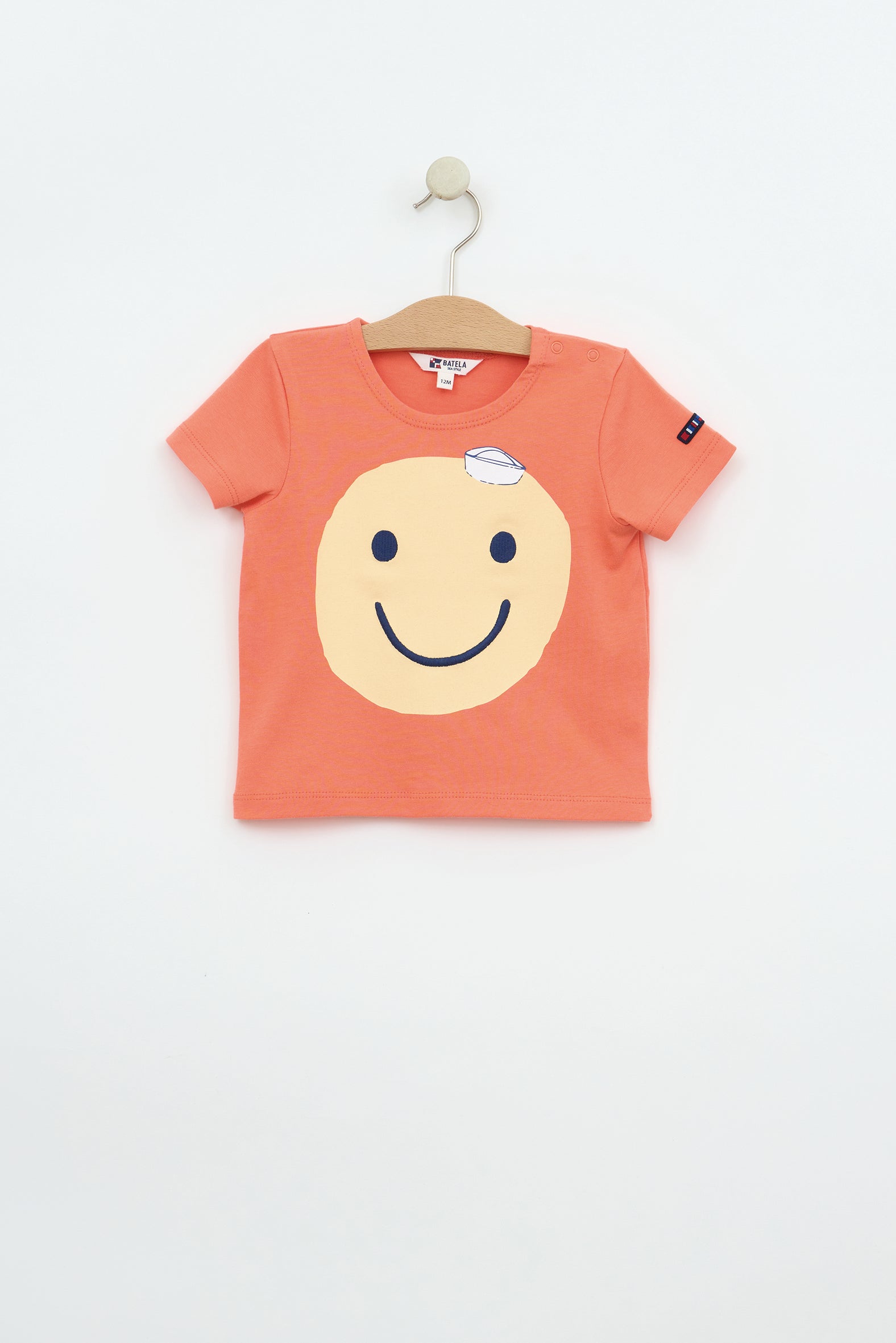 Haurtxoentzako kamiseta, Smile serigrafiarekin