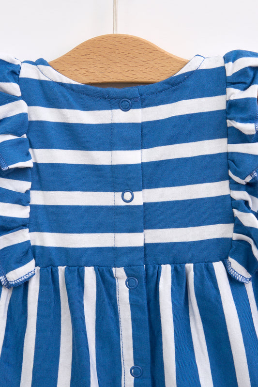 Haurtxoentzako soineko marraduna parpailekin