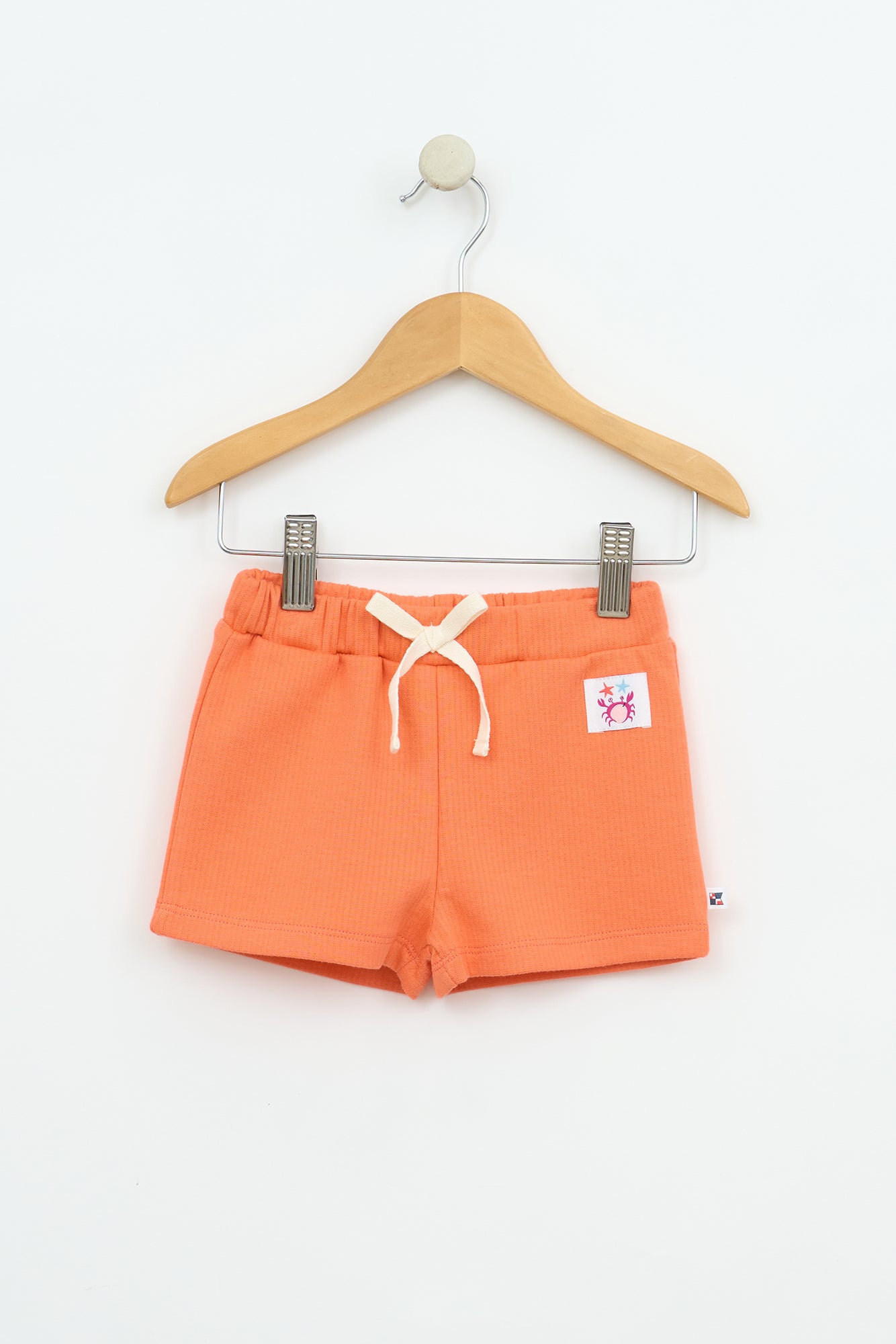 Baby ribbed cotton shorts