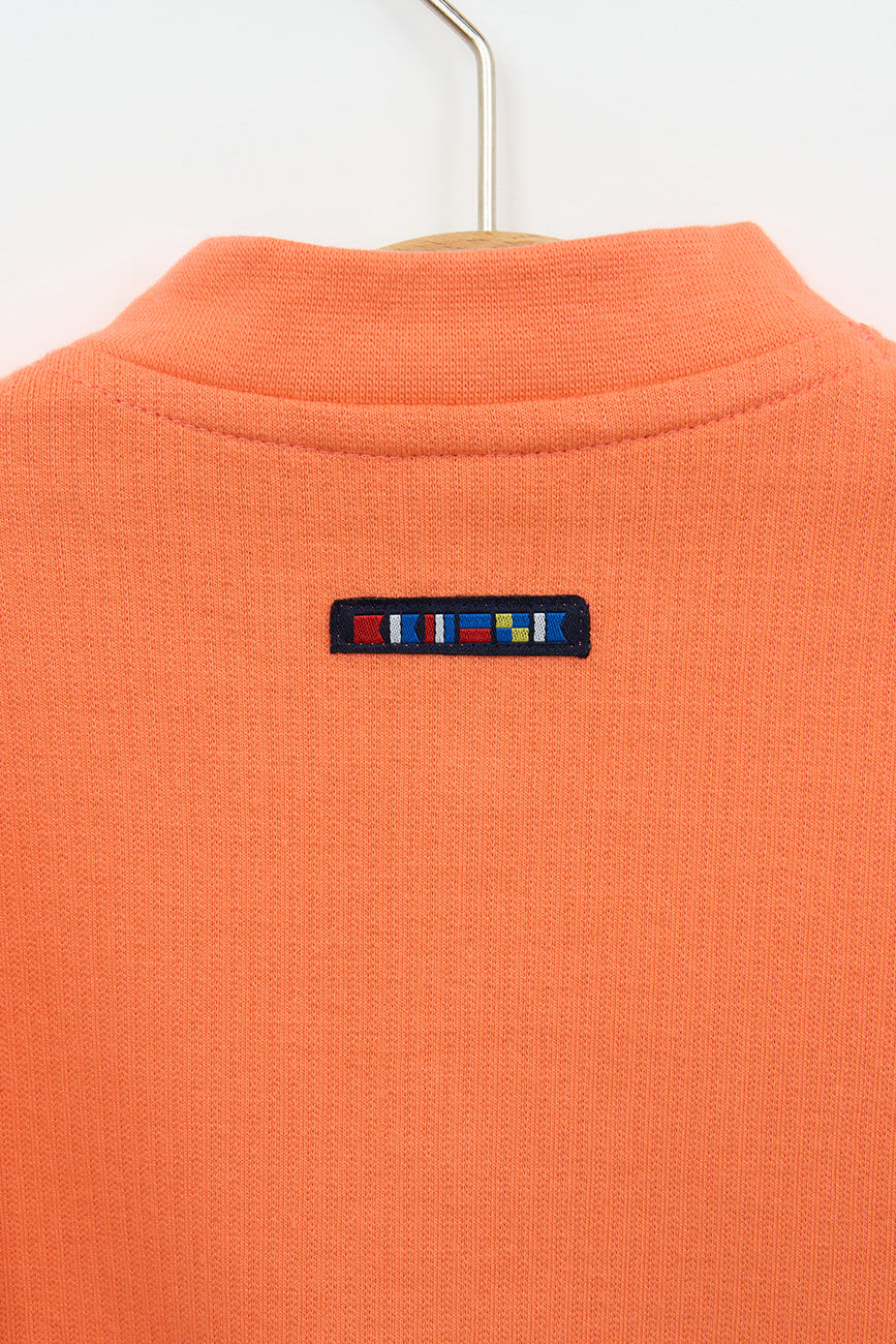 Baby ribbed cotton bomber jacket