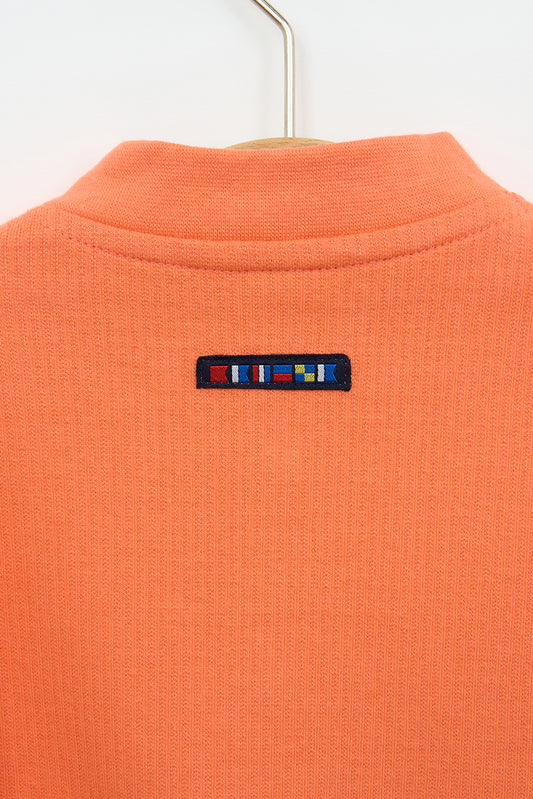 Baby ribbed cotton bomber jacket