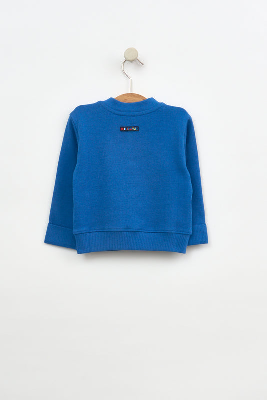 Baby ribbed cotton bomber jacket