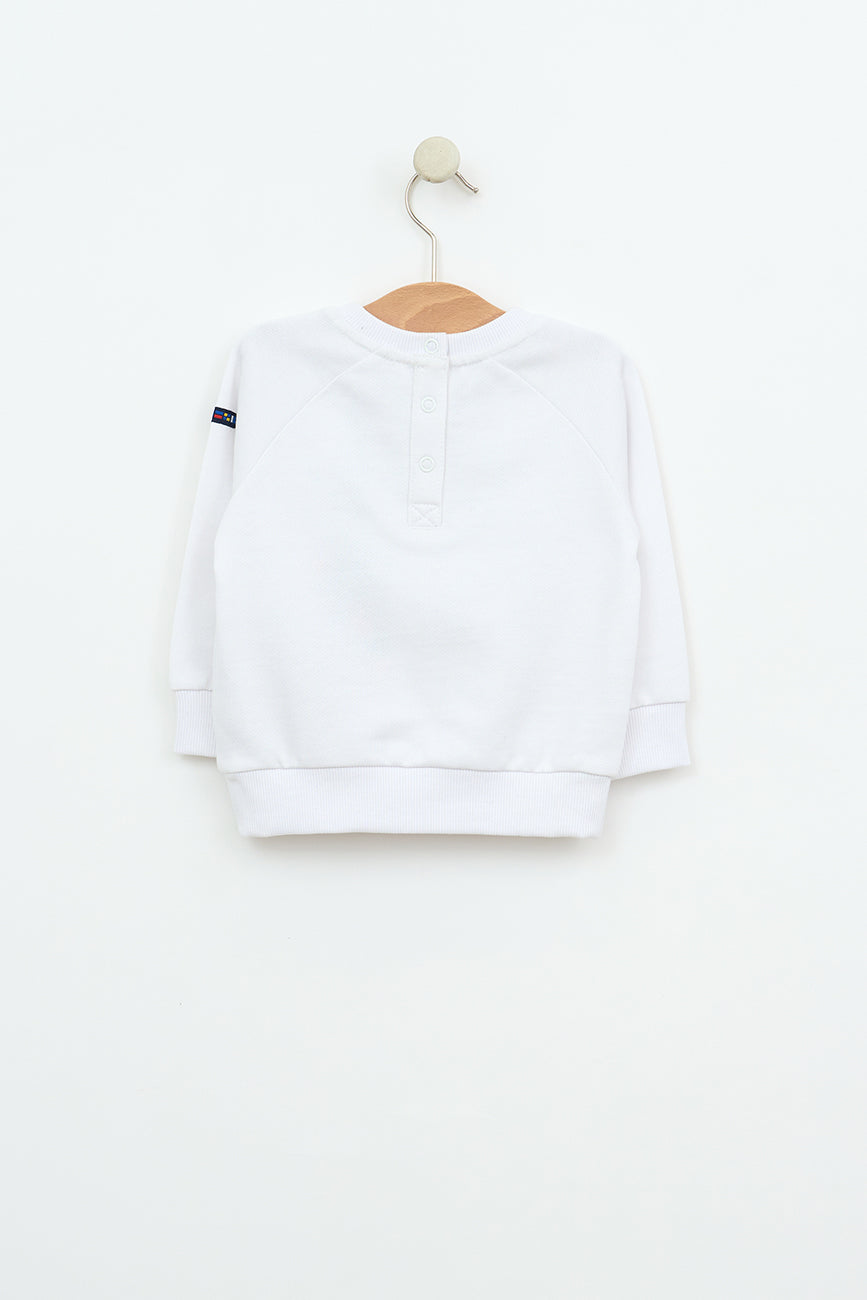 Sweat-shirt bébé en coton éponge imprimé plage