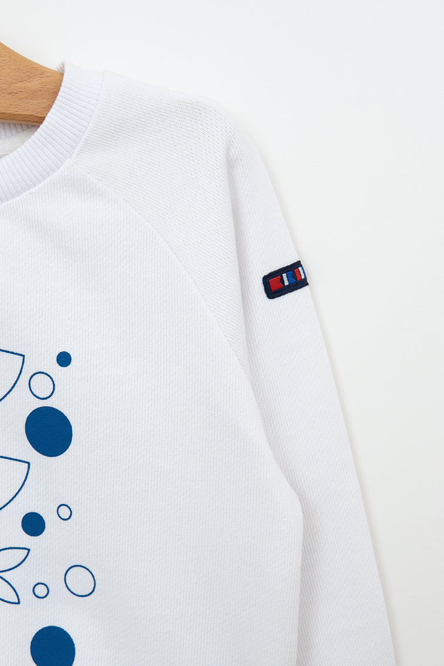 Sweat-shirt bébé en coton éponge imprimé plage