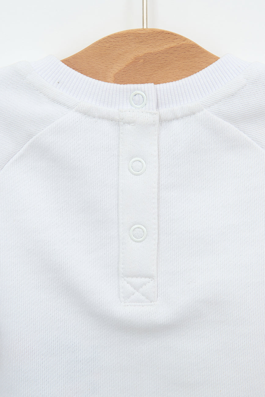 Sweat-shirt bébé en coton éponge imprimé plage