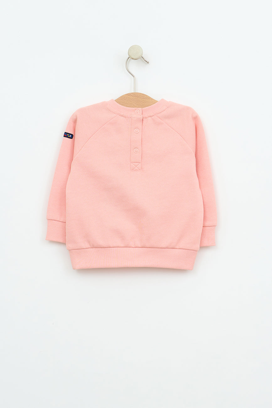 Sweat-shirt bébé en coton éponge imprimé plage