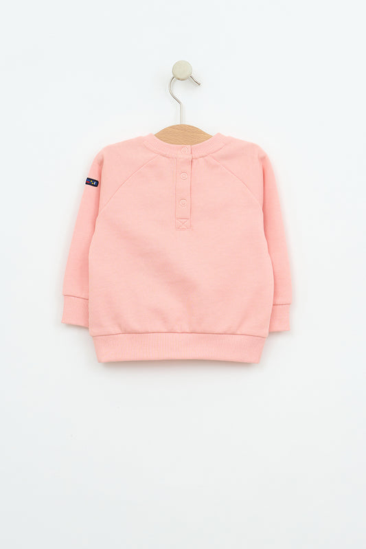Baby sweatshirt in Terry cotton with beach print