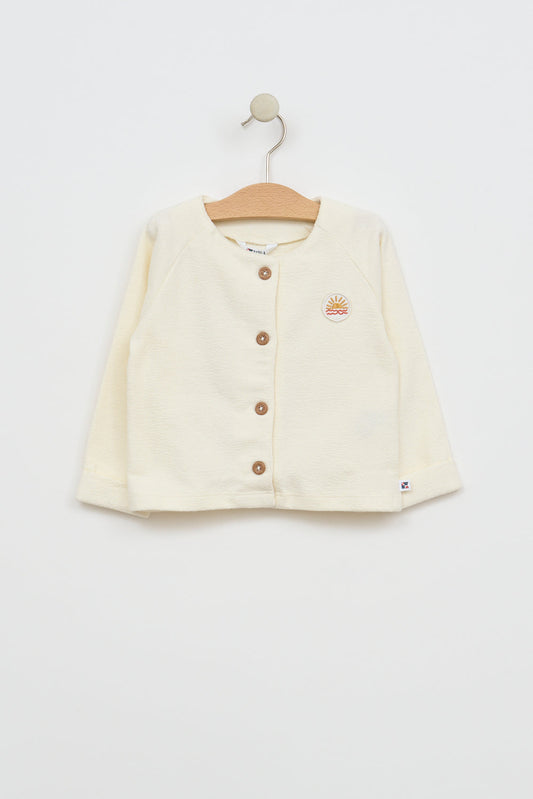 Baby jacket with sun patch