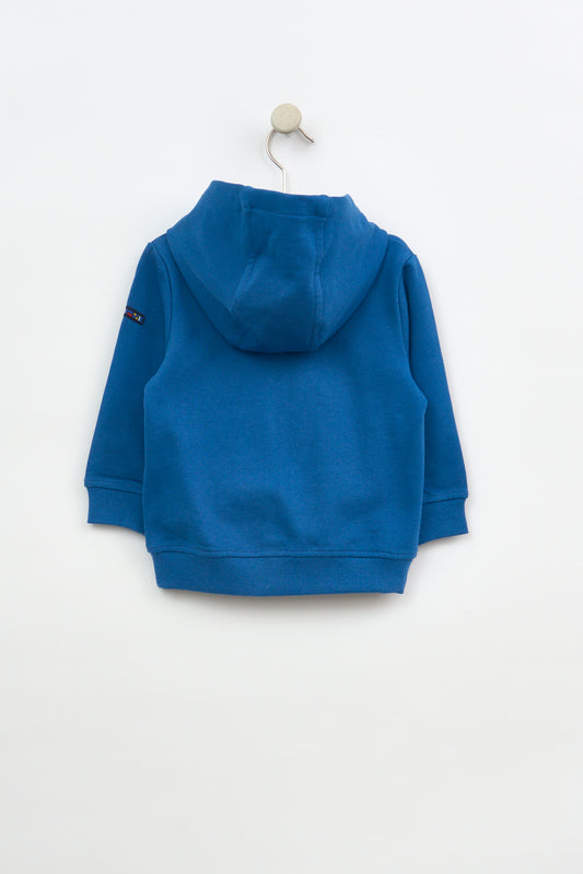 Chaqueta bebé de algodón Terry con capucha