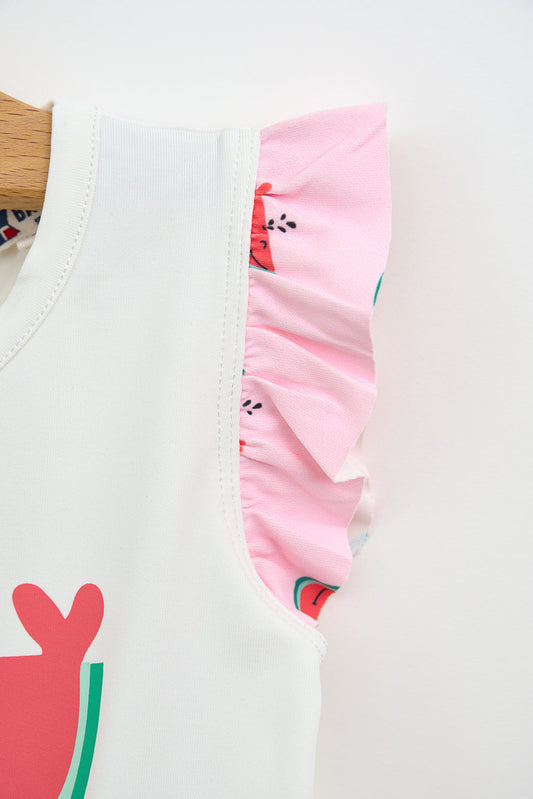 UVB50 baby set with ruffles