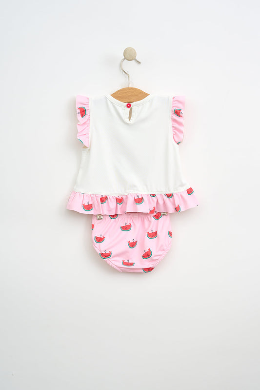 UVB50 baby set with ruffles