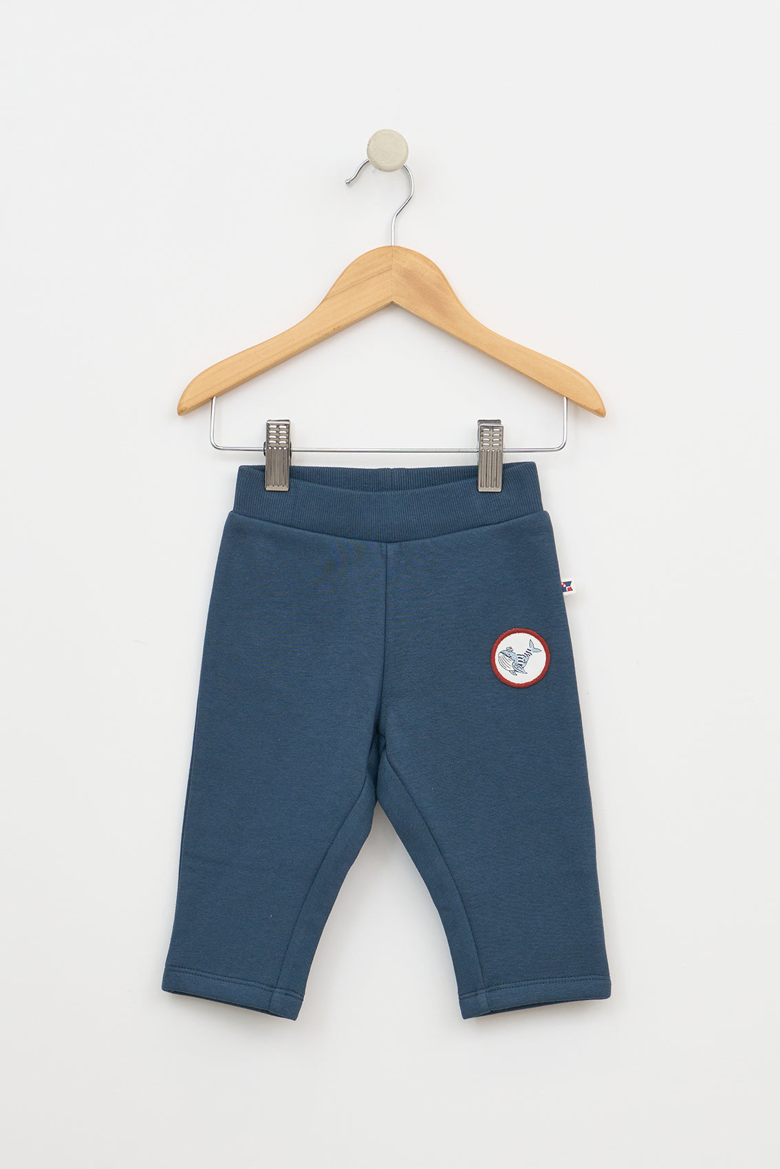 Pantalón de felpa con parche de ballena