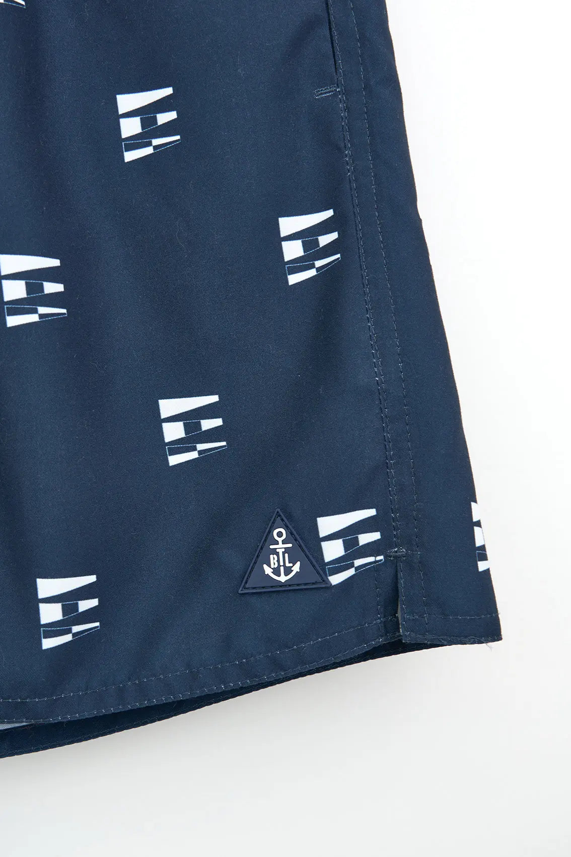 Printed polyester short swimsuit