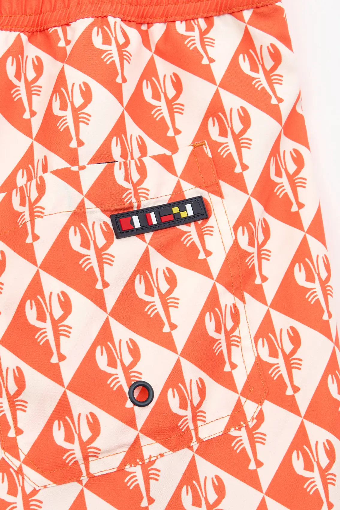 Printed polyester short swimsuit
