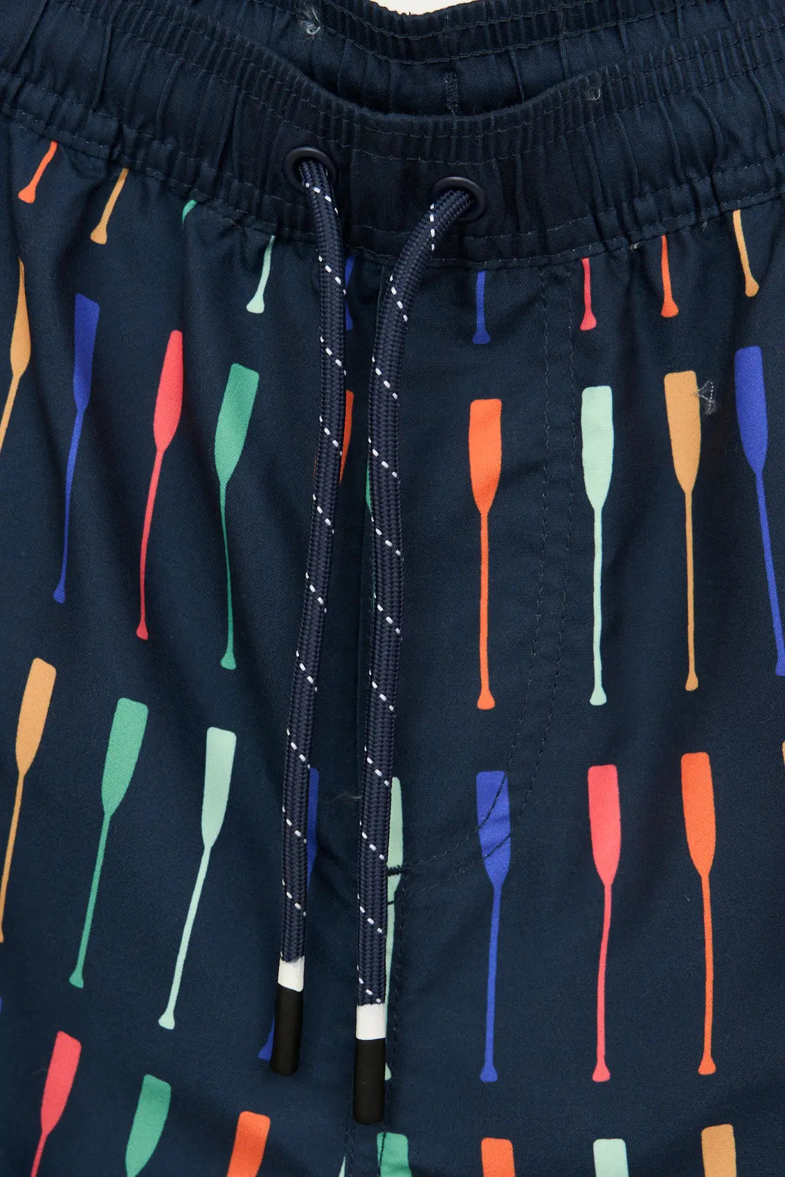 Printed polyester short swimsuit