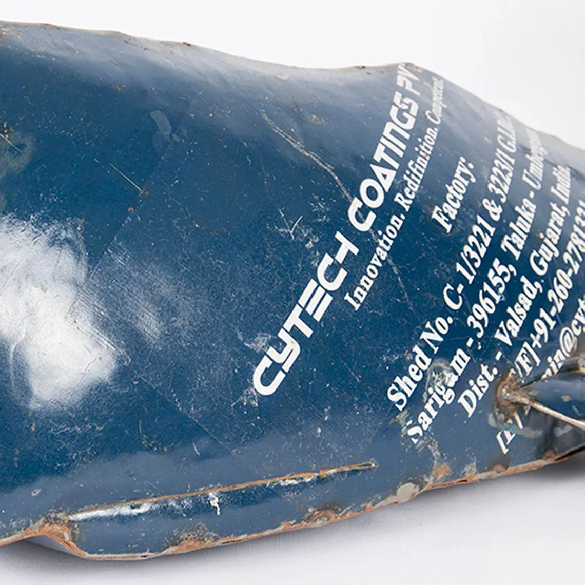 Ballena decorativa de metal reciclado azul - Batela