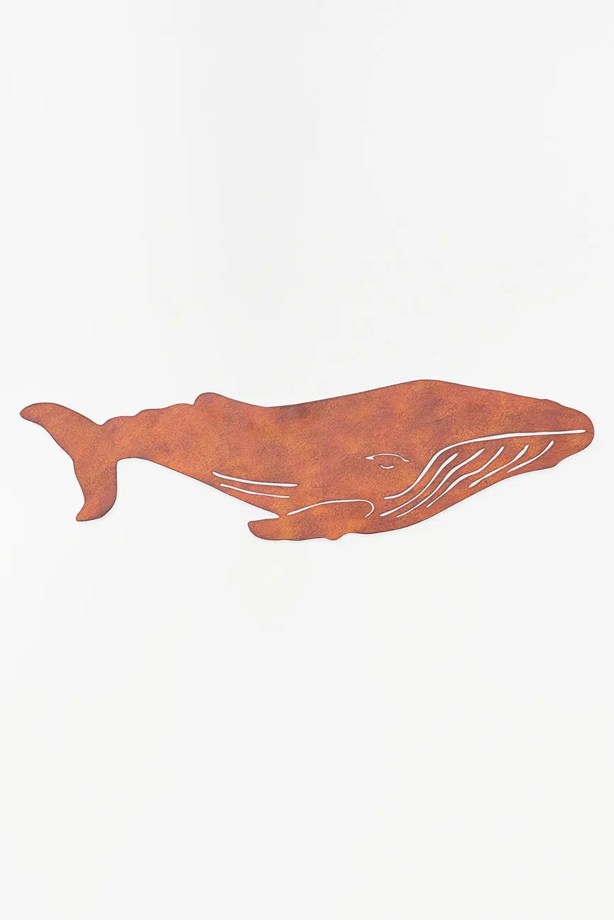 Ballena decorativa pared en hierro