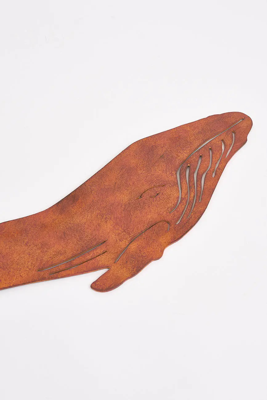 Ballena decorativa pared en hierro
