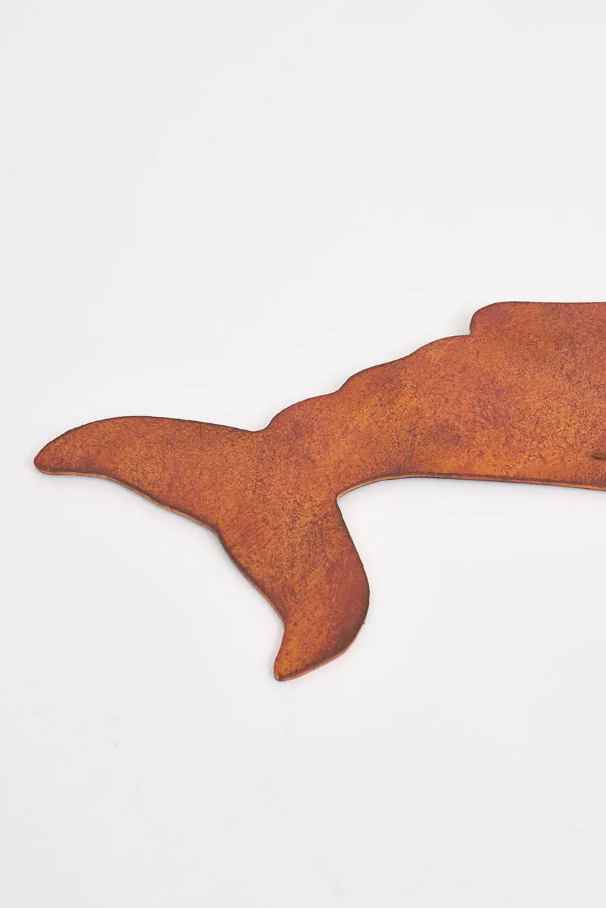 Ballena decorativa pared en hierro