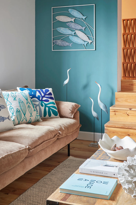 Banco de peces de hojalata enmarcado Batela Deco 2025