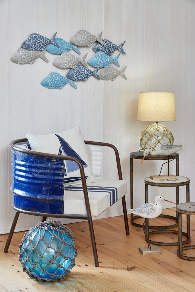Banco de peces de hojalata para pared Batela Deco 2025