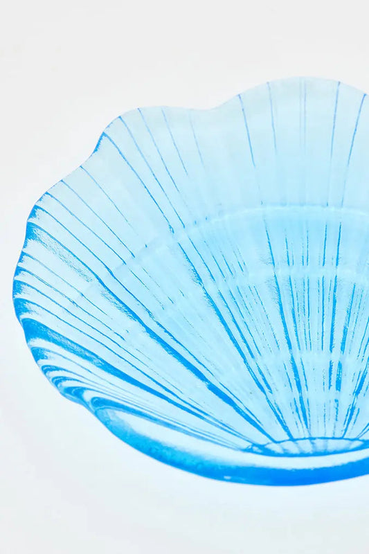 Bandeja concha en cristal azul pequeño Batela Deco 2024
