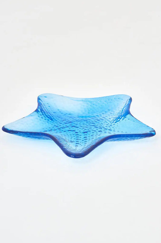 Bandeja estrella de mar azul de cristal grande Batela Deco 2024