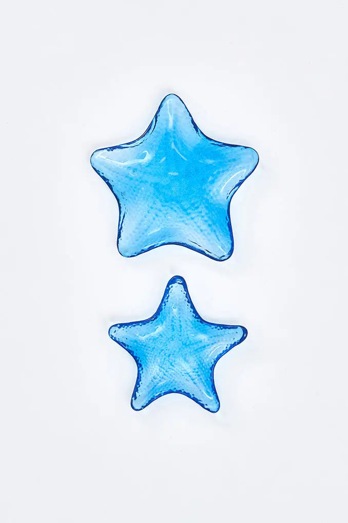 Bandeja estrella de mar azul de cristal grande Batela Deco 2024
