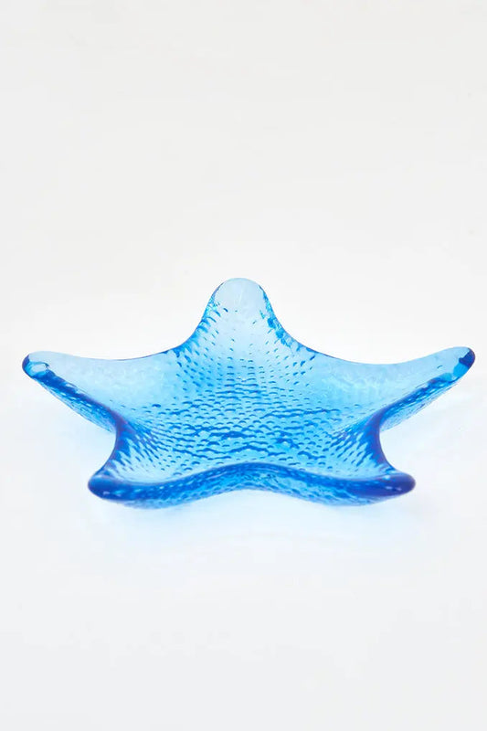 Bandeja estrella de mar azul de cristal pequeña Batela Deco 2024