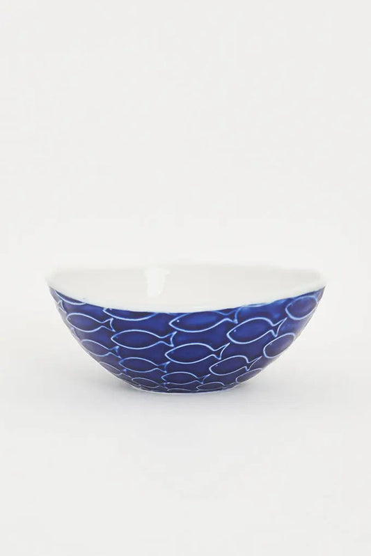 Petit bol en céramique avec poisson en relief