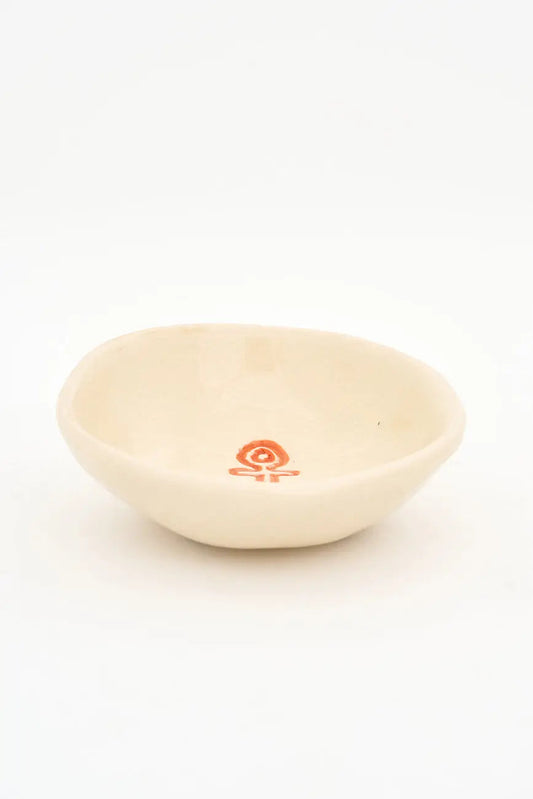 Bol de gres con detalle de ancla roja