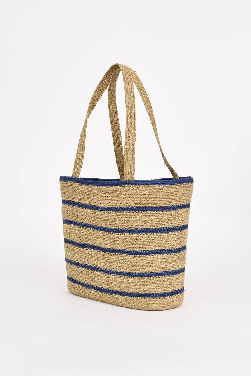 Bolso de yute a rayas - BATELA