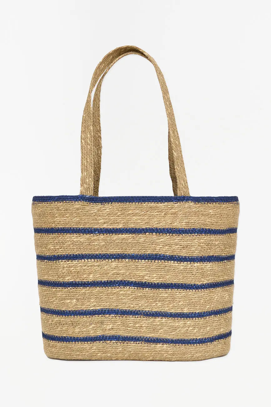 Bolso de yute a rayas - BATELA