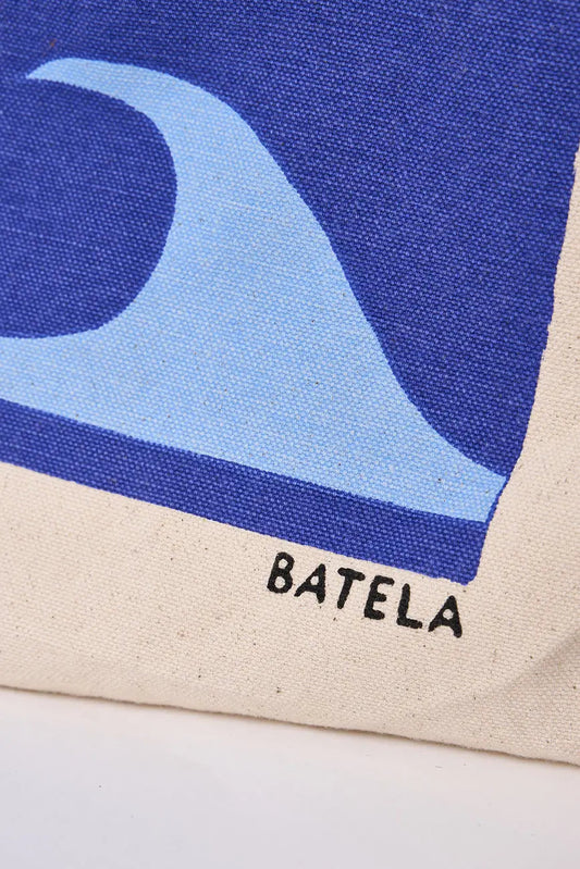Bolso en algodón canvas motivos sol y olas - Batela