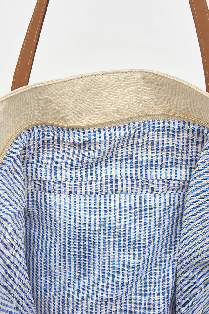 Bolso grande o clutch en algodón cangrejos - BATELA