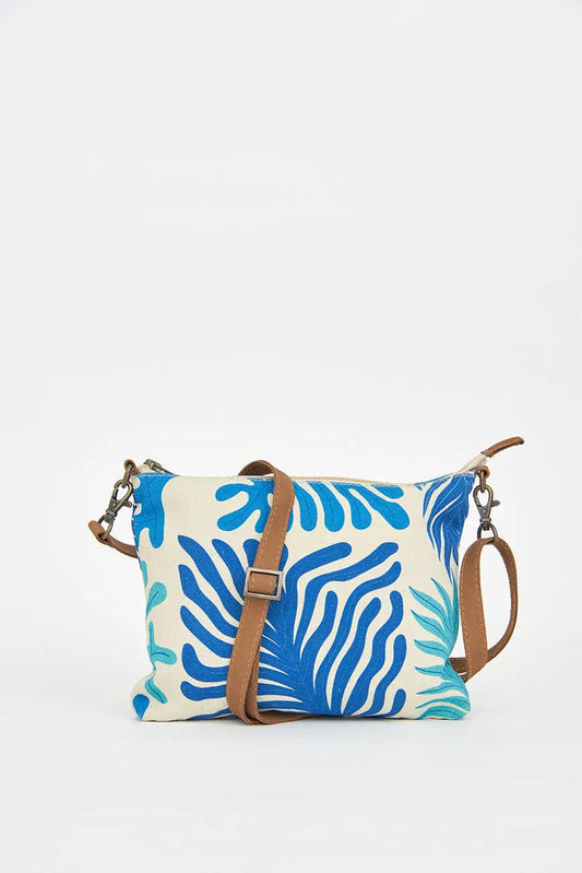 Bolso mediano o clutch en algodón algas - BATELA