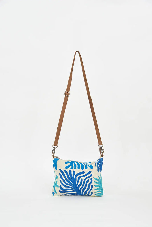 Bolso mediano o clutch en algodón algas - BATELA