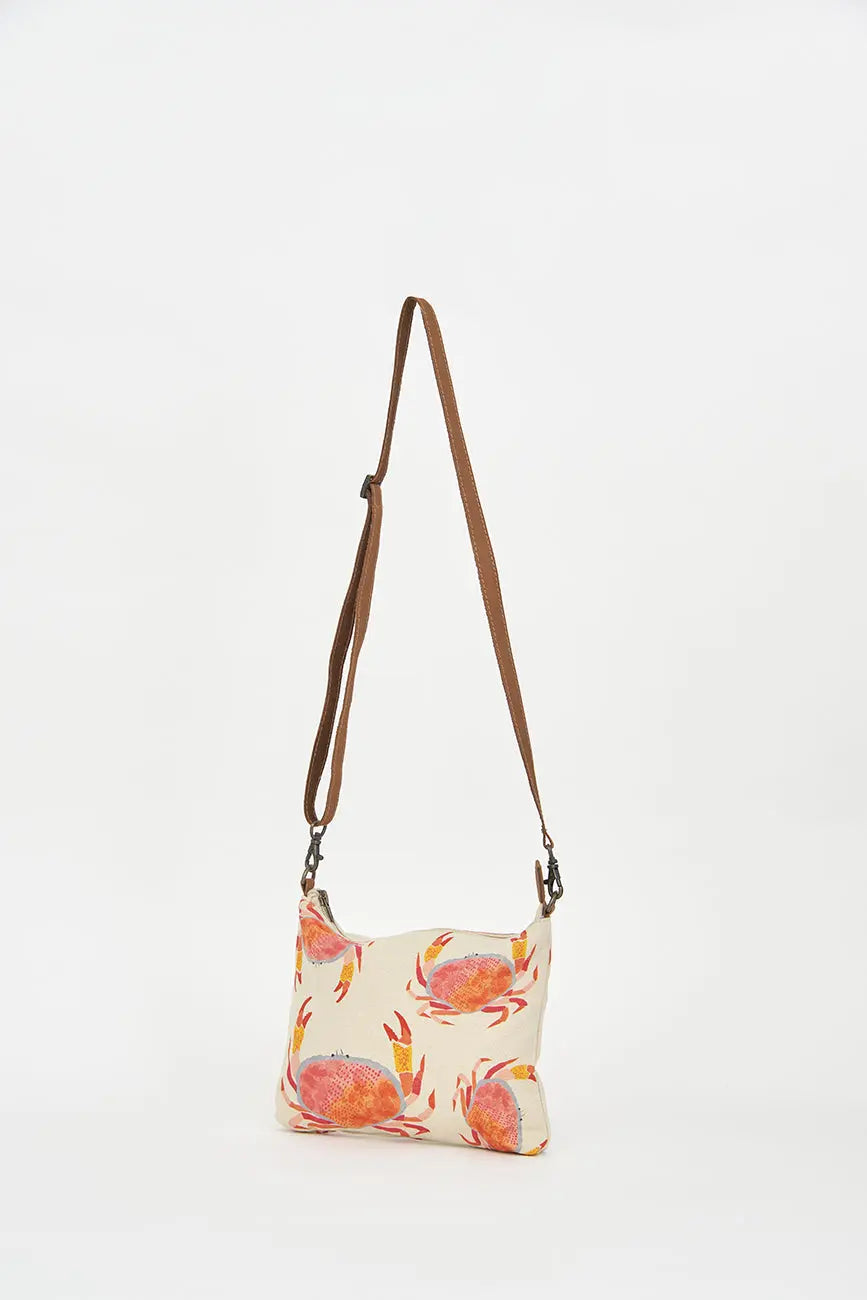 Bolso mediano en algodón cangrejos