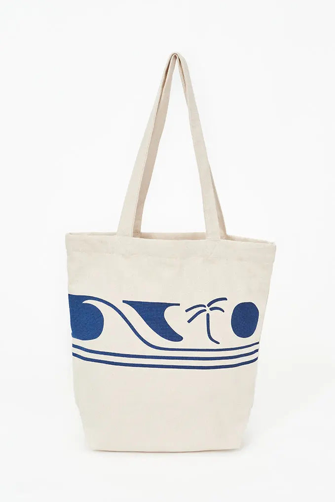 Bolso tote con motivos surferos