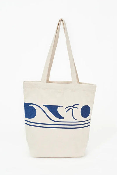 Batela Bolso Tote en Algodón con Motivos Surferos: Estilo Surfista