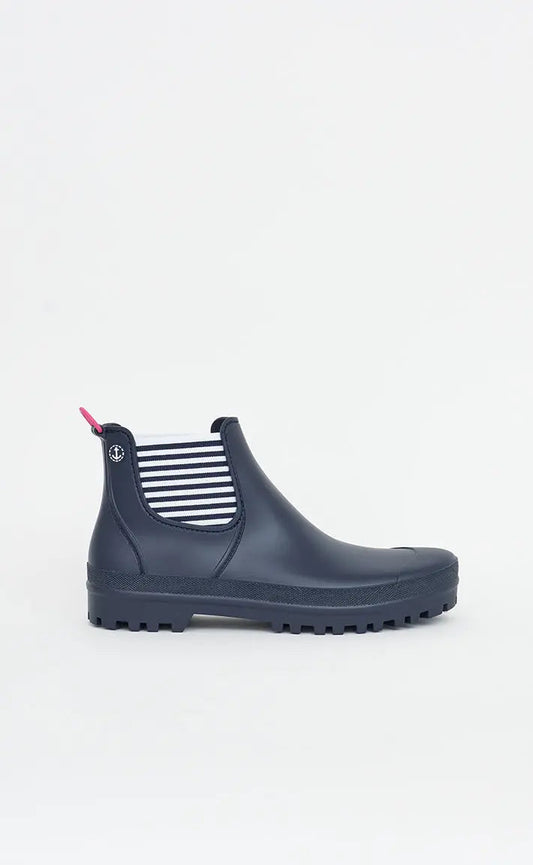 Women's waterproof rain boots or wellies navy blue