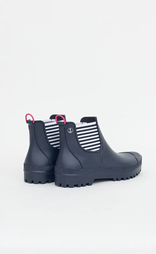 Women's waterproof rain boots or wellies navy blue