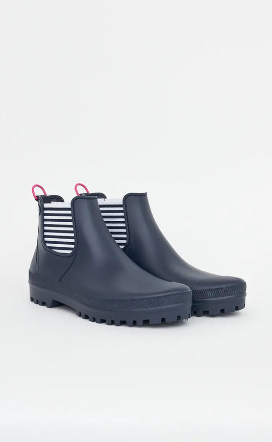 Women's waterproof rain boots or wellies navy blue