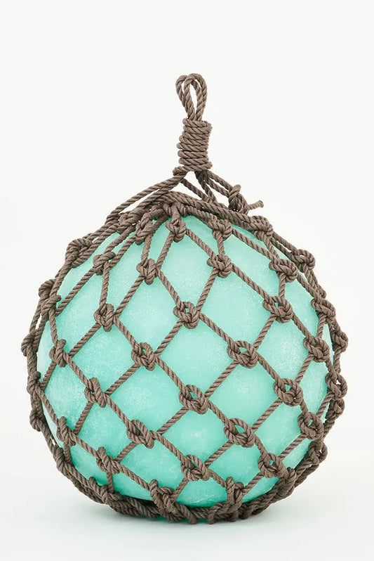 Large glass buoy with nylon rope