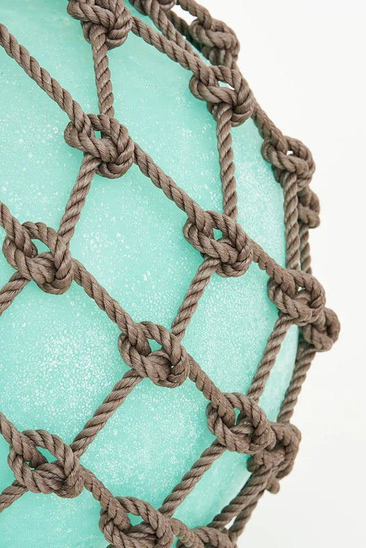 Large glass buoy with nylon rope