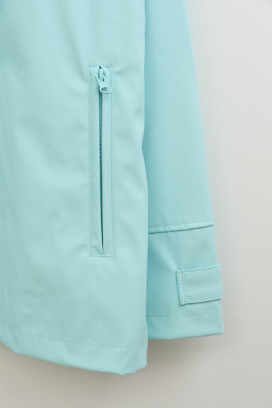 Chubasquero impermeable clásico con forro a rayas