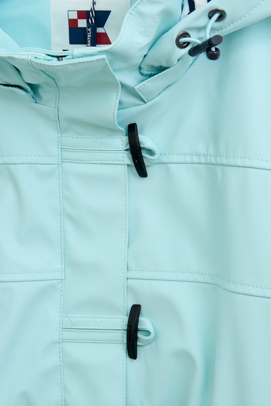 Chubasquero impermeable clásico con forro a rayas