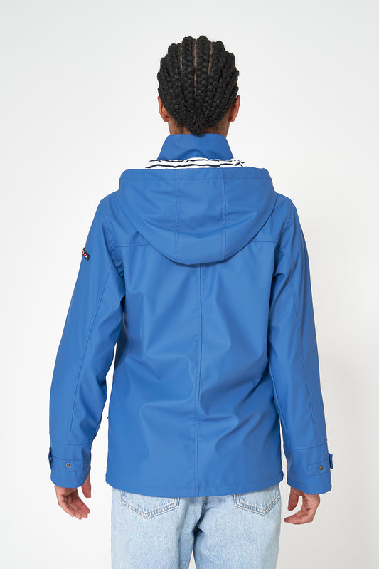 Chubasquero impermeable clásico con forro a rayas