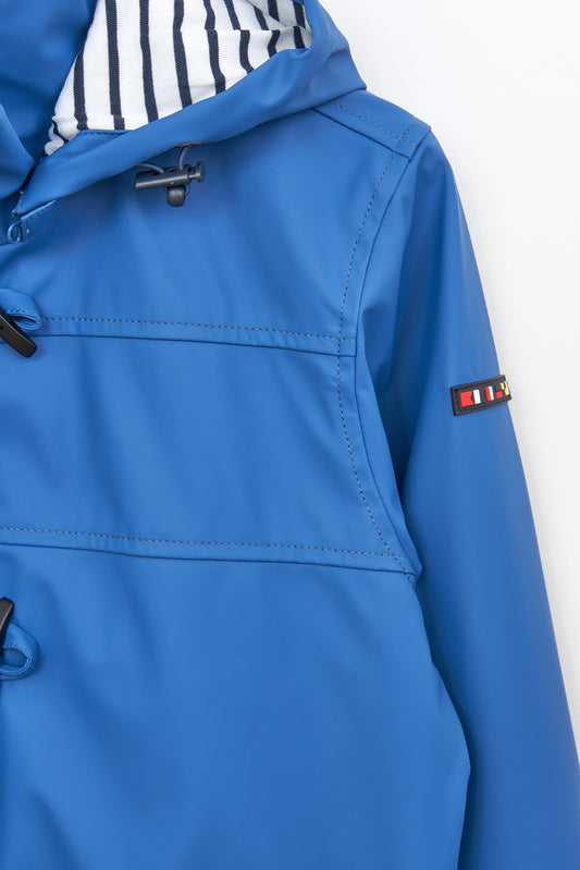 Chubasquero impermeable clásico con forro a rayas